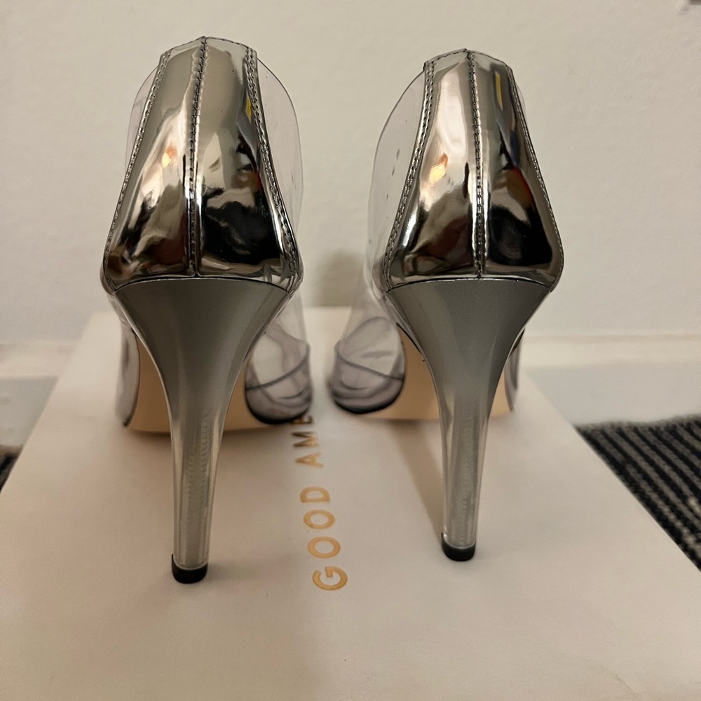 New In Box Good American Glass Cinder-F*cking-Rella Pump - Picture 8 of 14